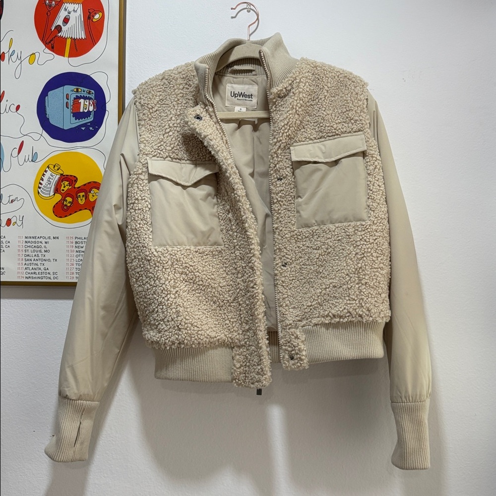 UpWest Cream Sherpa Jacket